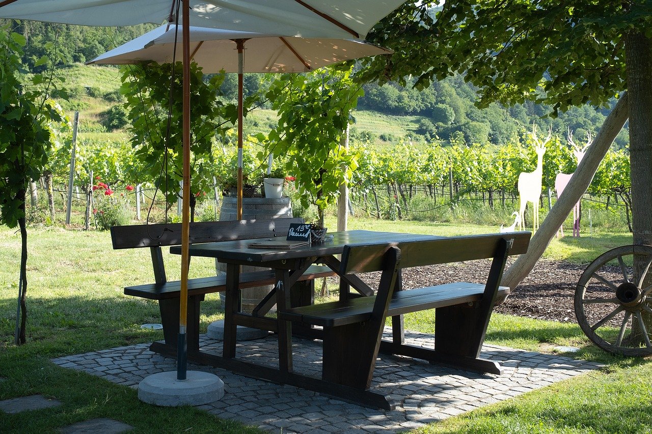 local, guest garden, table, empty, heuriger, bank, inn, restaurant, heuriger, heuriger, heuriger, heuriger, heuriger